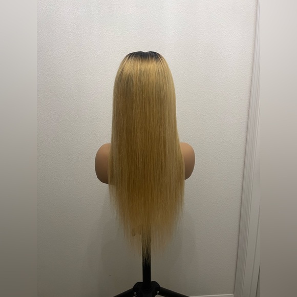 New! 20” 4x4 Lace Closure Wig, Human Hair Customized Ombre 4/27 - Picture 4 of 11